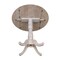 International Concepts Round 42 in Round Dual Drop Leaf Pedestal Table, 41.5 inH, Washed Gray Taupe, 42 W, 42 L, 41.5 in H K09-42DPT-6B-2 - alternate 2